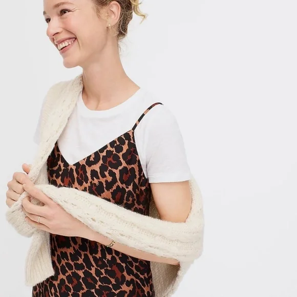 J. Crew Darla Bias Cut Slip Dress in Leopard Brown Size 6 NEW NWT MSRP $128 - Picture 4 of 9